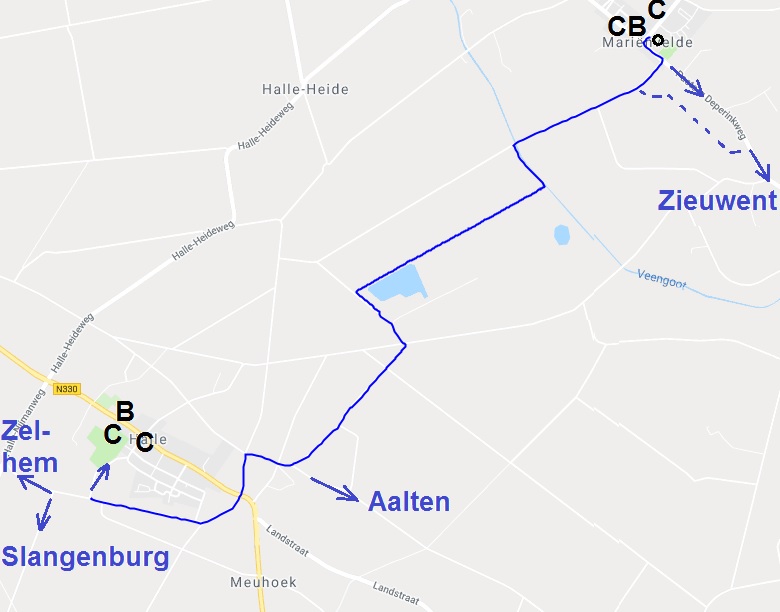 kaartje van etappe 7