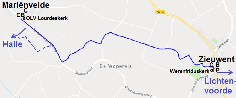 kaartje van etappe 8