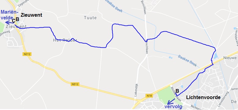 kaartje van etappe 9