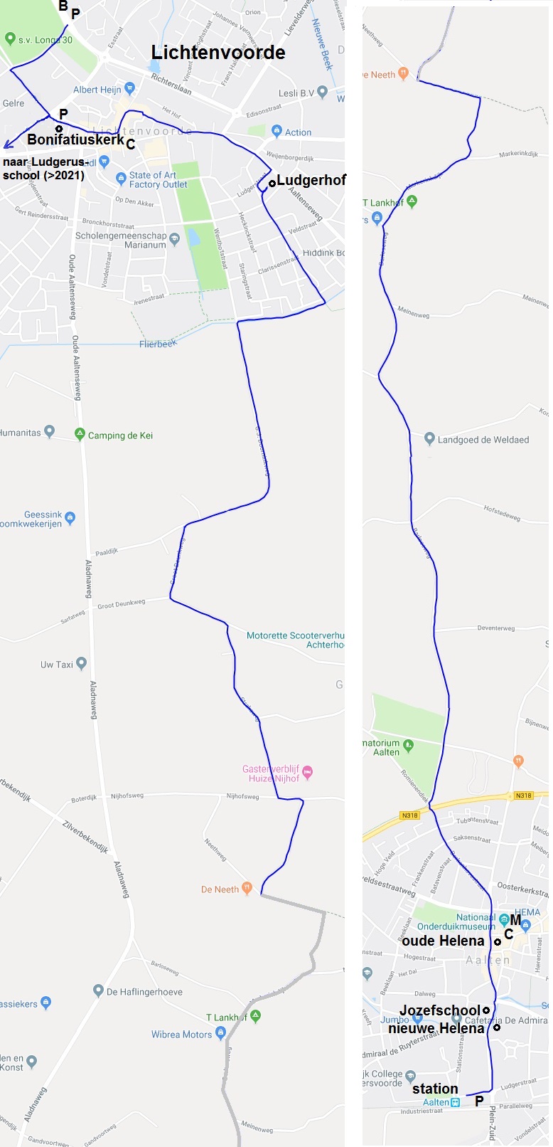 kaartje van etappe 10