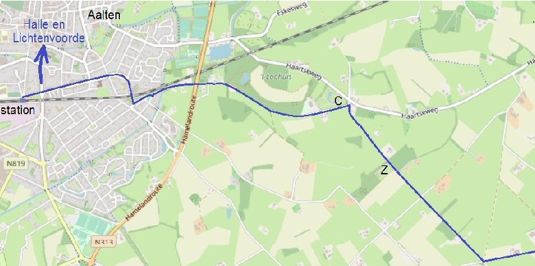 kaart A van Aalten tot de grote steen