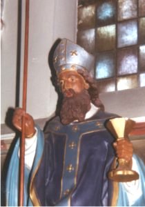 Ludger in de kerk van Balk